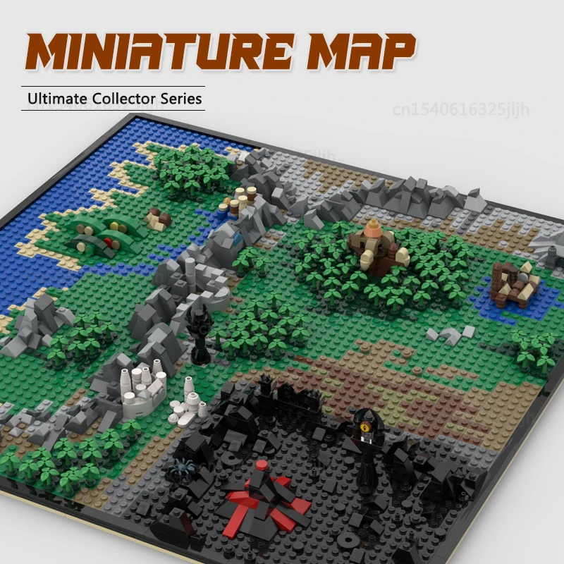 MOC Miniature Map of Middle Earth UCS Building Blocks Creative Toys Technology Bricks Collection Model Gifts