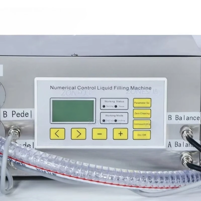 Double nozzle lubricating edible essential oil weighing and filling machine semi-automatic gear pump oiler