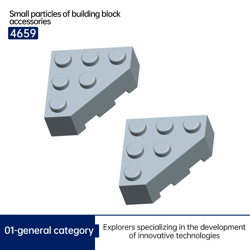 Precision Brick 51Pcs/Lot 30505 Wedge 3X3 Facet Basic Blocks Norm Classic Accessorie of Moc Compatibility with Logo Toys