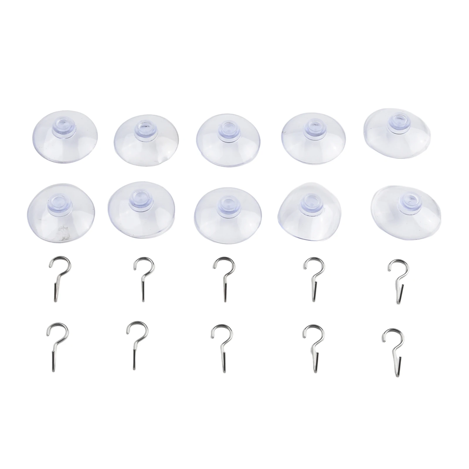 10pcs Suction Clear Suction Cup Sucker Hooks Clothes Coat Hanging Hook Glass Bathroom Door Storage Hangers