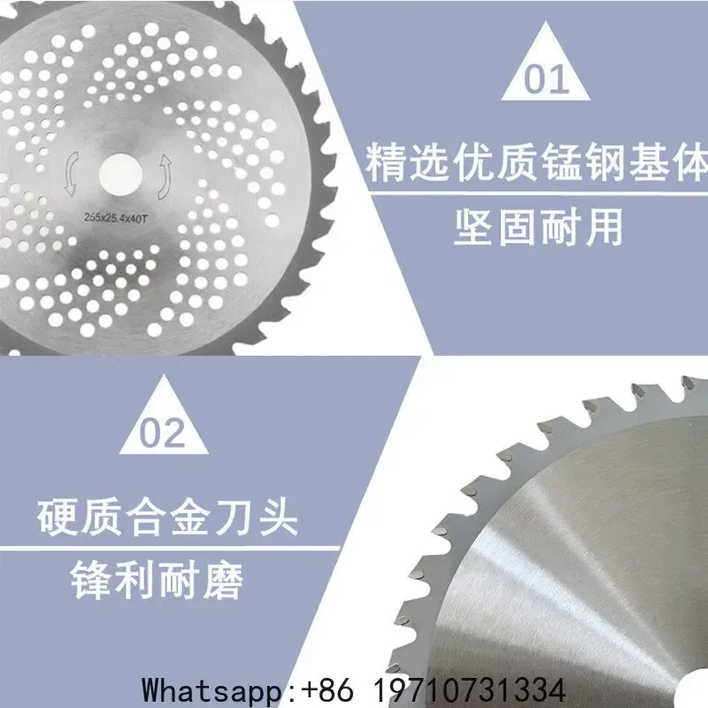for Lawn Mower 8 Tooth Circular Saw Blade High Hardness Manganese Steel Cutting Disc Garden Grass Trimmer Replacement Part
