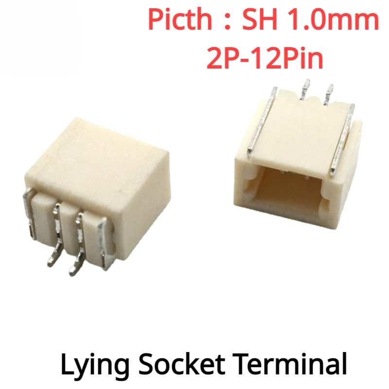 

20pcs/Lot Sh1.0mm Pitch 1.0mm Connector 2P/3P/4P/5P/6P/7P/8p-12p Lying Socket Terminal Connector plug