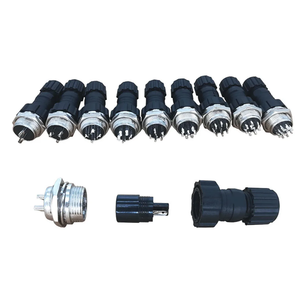 10/20Sets M16 Aviation Plug Ip65 Male Female Docking Plug Panel Mounted Connector 2/3/4/5/6/7/8pin