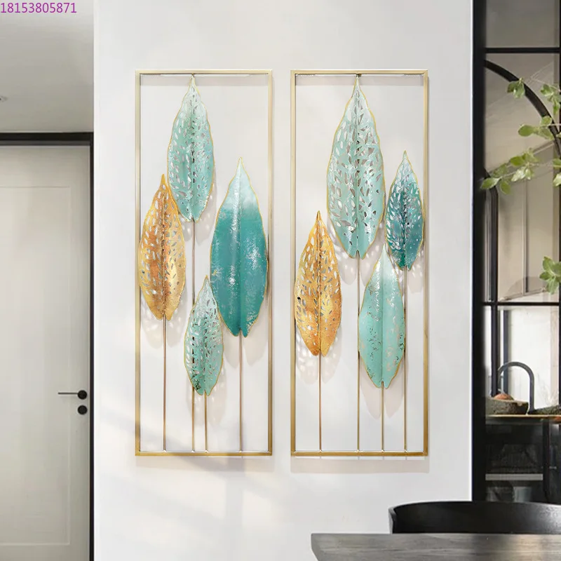 American entrance creative home framed wrought iron forest wall decoration retro three-dimensional TV background wall