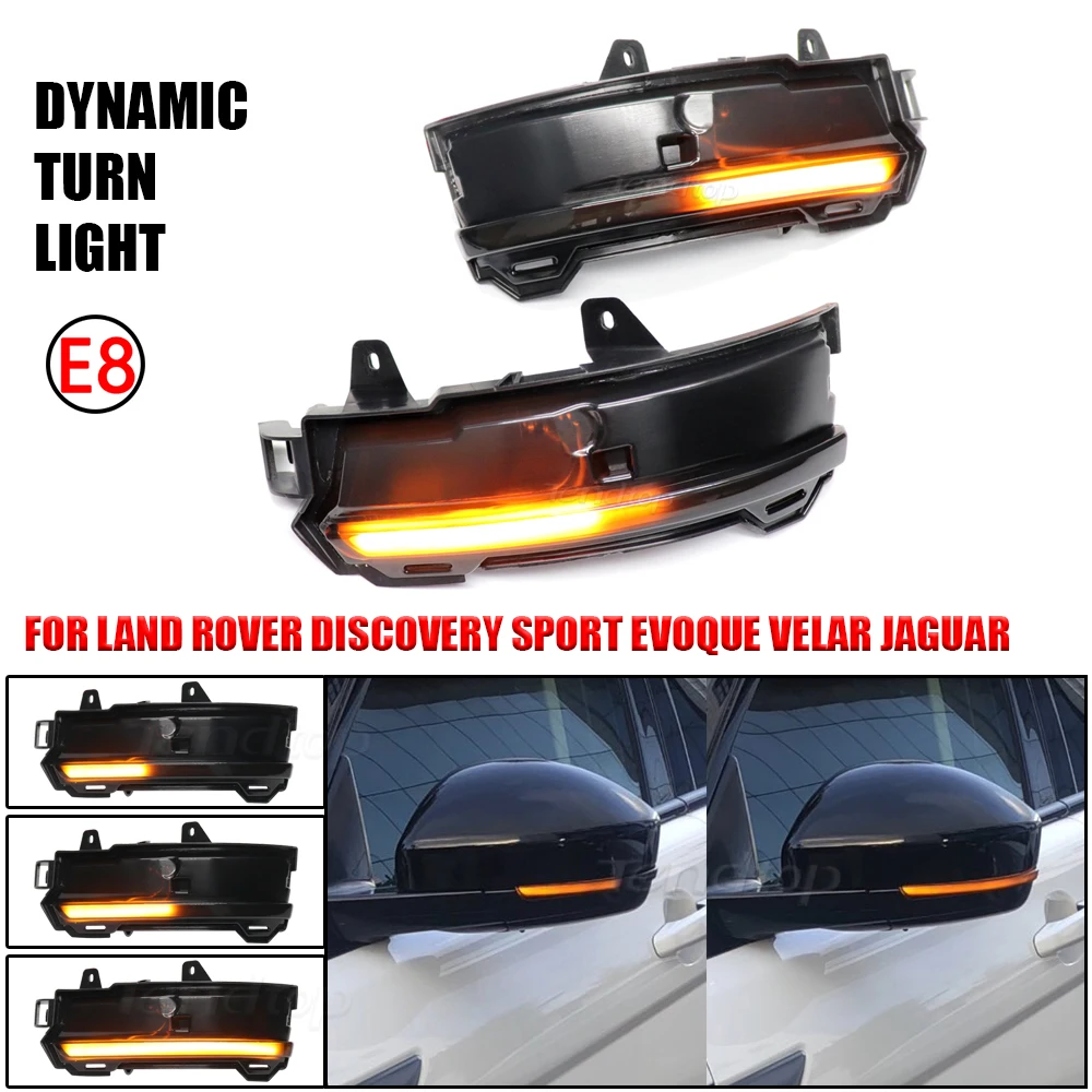 Dynamic Turn Signal Light Side Mirror Blinker For Land Rover Discovery Sport Range Rover Evoque Velar For Jaguar F-Pace E-Pace