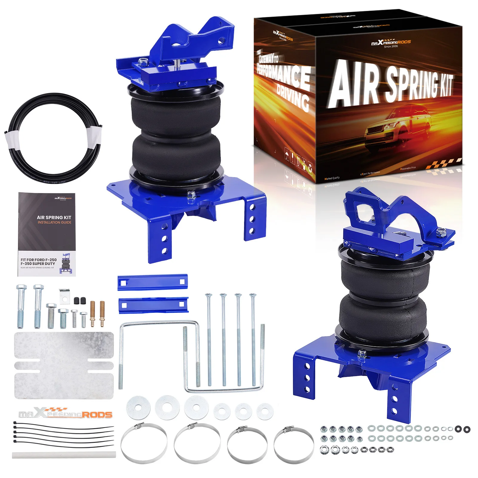 Trailer Air Spring Suspension Leveling Kit for Ford F250 F350 F450 Super Duty 2011-2016 4wd 5000 LBS