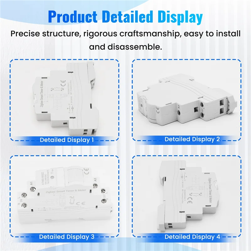Excellent-ATMS 1602Z Smart Switch 16A Din Rail 1P Remote Control Timing Switch Smart Wireless Switch 220V Timing Switch