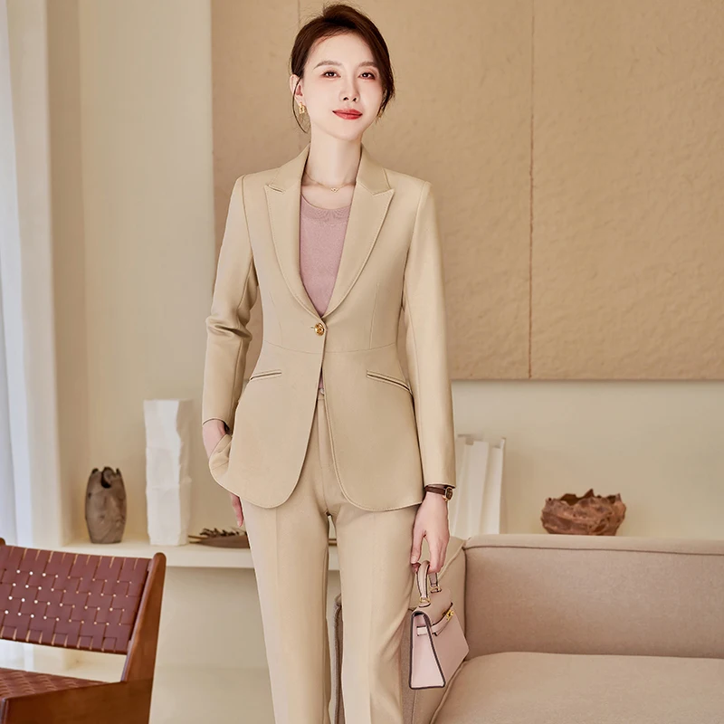 NAVIU Purple Suits Women New Autumn Fashion Temperament High End Business Long Sleeve Blazer And Pant Sets Office Lady Work Wear