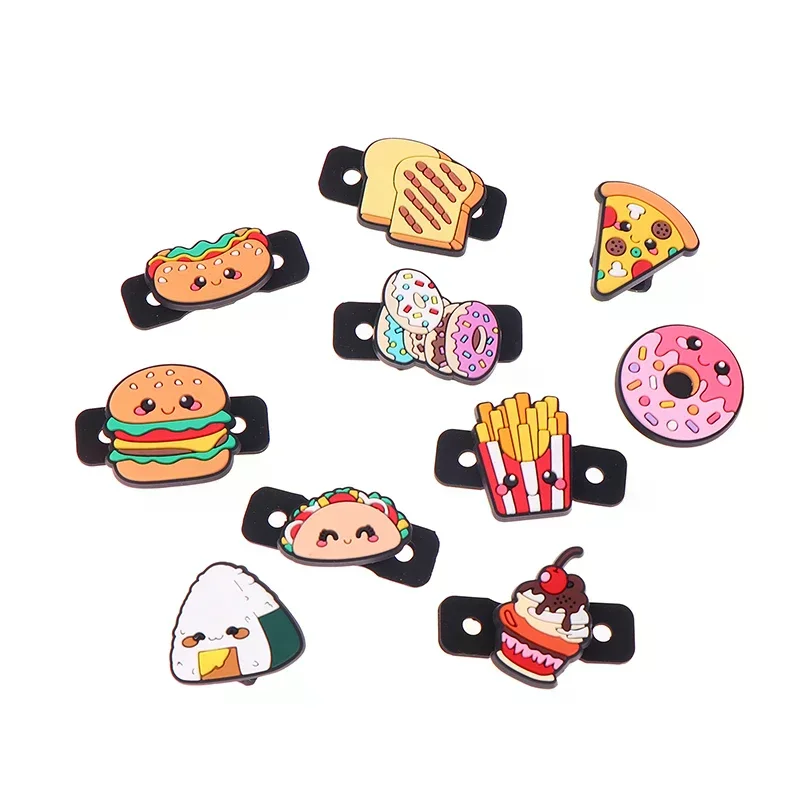 

Food Series Hamburger Tennis Racket Vibration Pizza Cookie Bread Donut Shape Shock Absorber Silicone Tennis Racquet Dampener