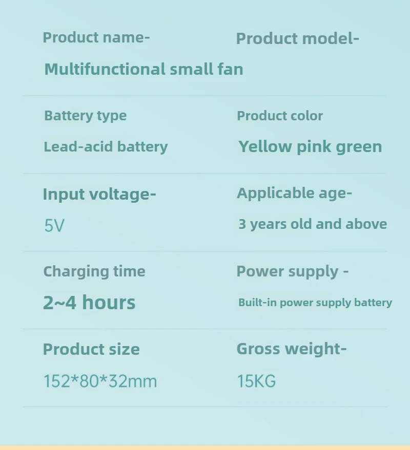 مروحة صيفية صغيرة محمولة باليد، مروحة كرتونية لطيفة لسطح المكتب للطلاب، شحن USB، أنماط متعددة وألوان كتم الصوت