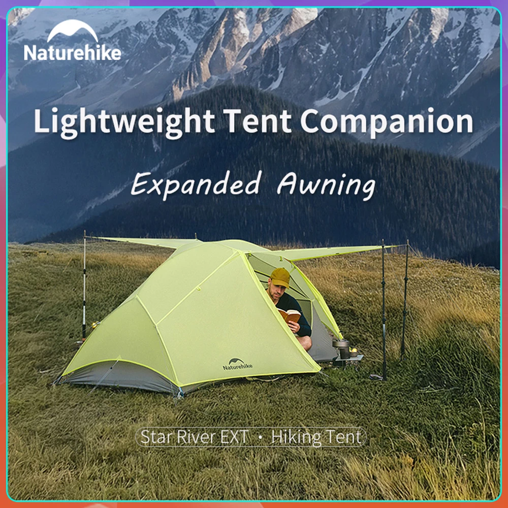 

Naturehike Star River EXT Hiking Tent Ultralight Foldable Backpacking Waterproof Tent 10D Nylon Large Space Travel Beach Tent