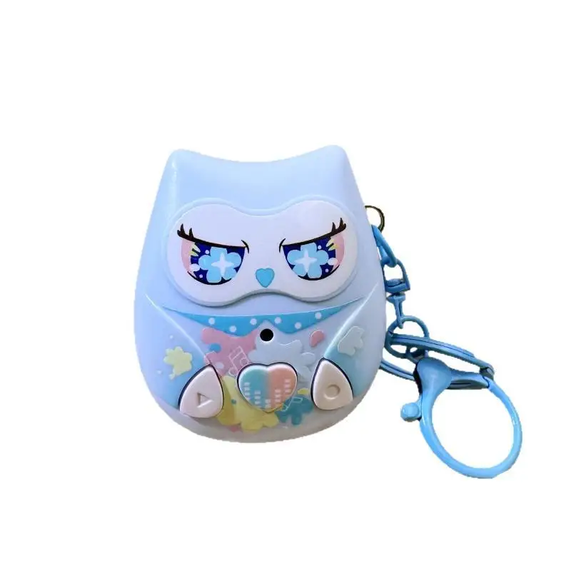 New Cute Owl Voice Recorder Keychain Non-Toxic Material Portable Record Pendant for Kids Daily Memory Record Gift