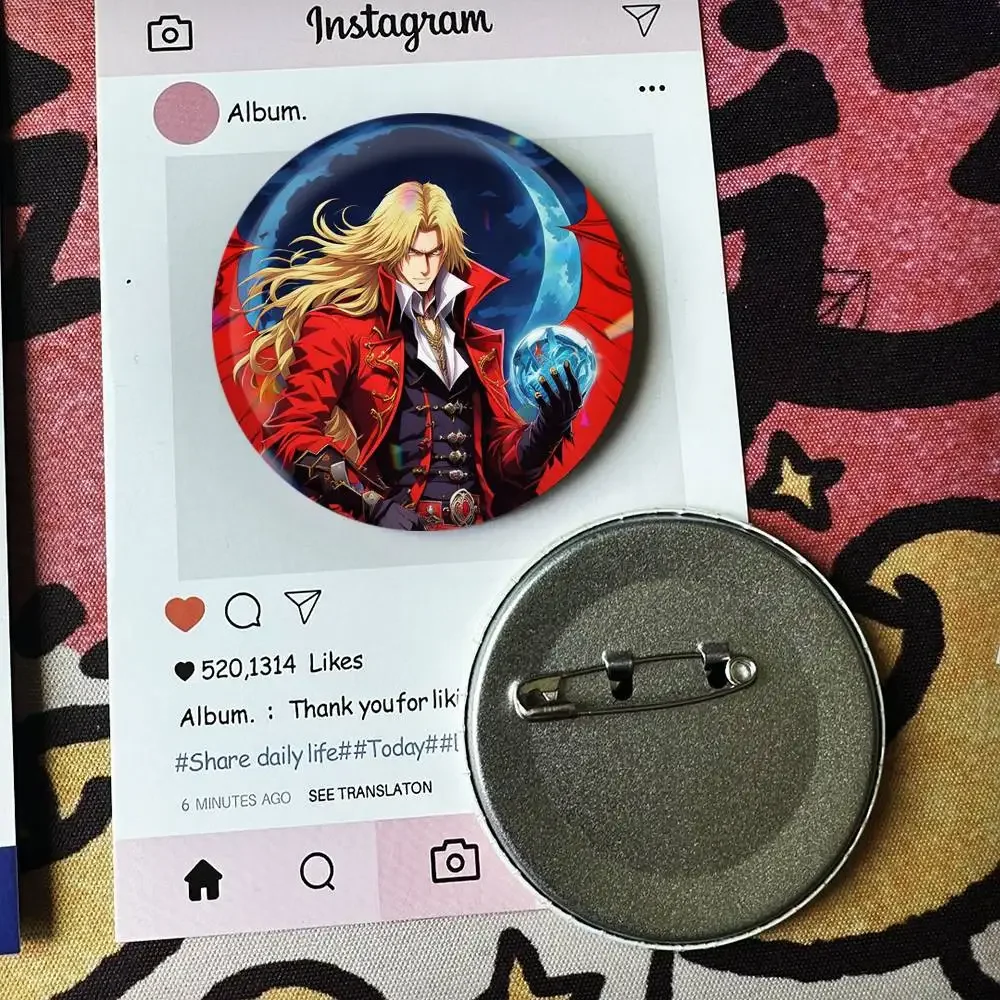 C-Castlevania G-Game Badges 25 32 44 58 75 mm Round Fans Collect Friends Gifts Brooch Souvenir