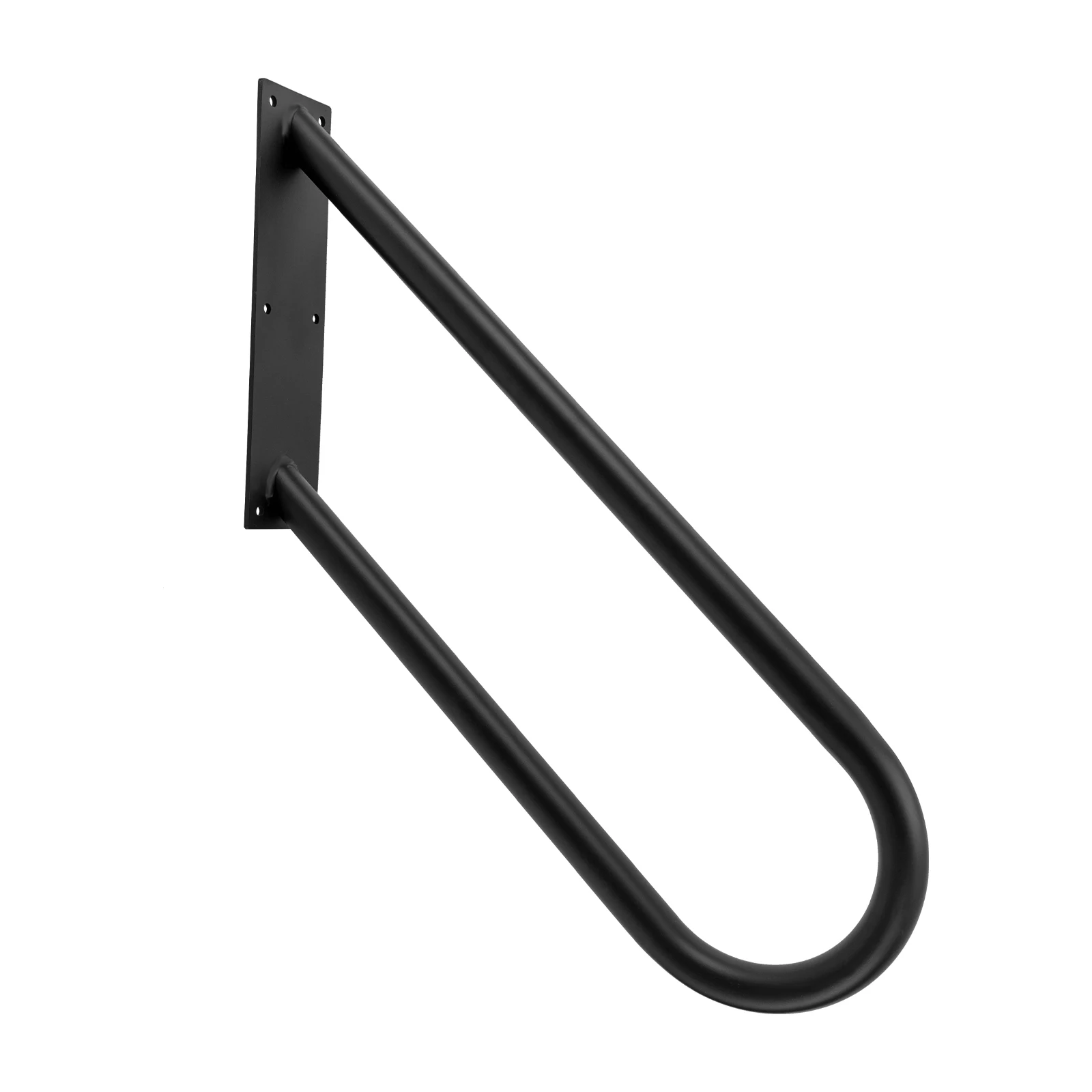 Safe Hand Railing U-Shaped Stair Handrails for 1-3 Steps Outdoor Stair Safety Handrail 2pcs Black for Elders