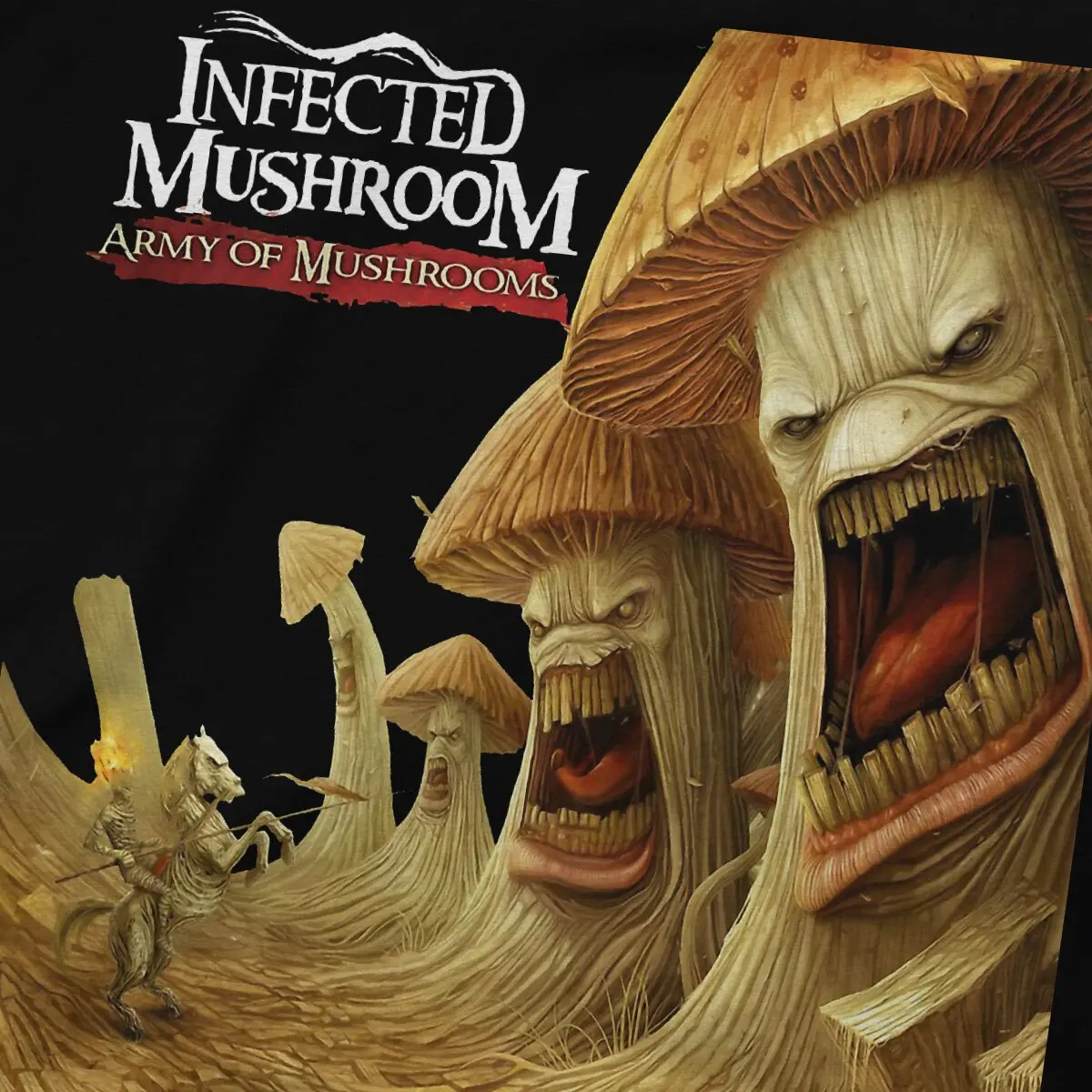 Becoming Insane T-Shirt Men Infected Mushroom Creative 100% Cotton Tee Shirt O Neck Short Sleeve T Shirts Gift Tops