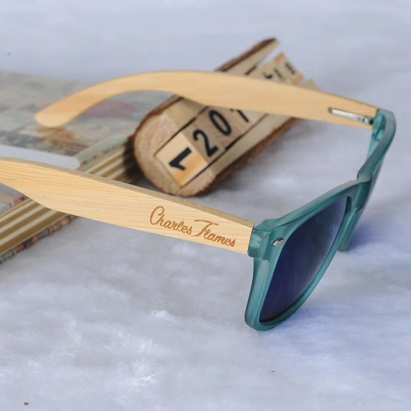 BOBO BIRD Bunter Druck/Lasergravur-Logogogebühr OEM Akzeptieren Sie individuelle Gravur auf Bambus-Holzuhren/Sonnenbrillen und Geschenkbox