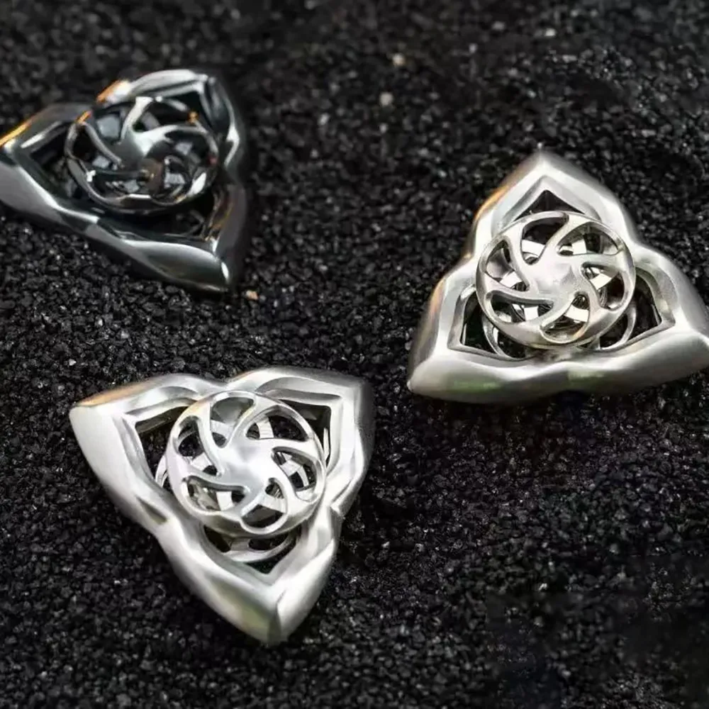 Bright Blood EDC Mirage Air Fidget Spinner a tre pale Fidget Toys per adulti Accessori da scrivania Giocattolo Fidget in metallo