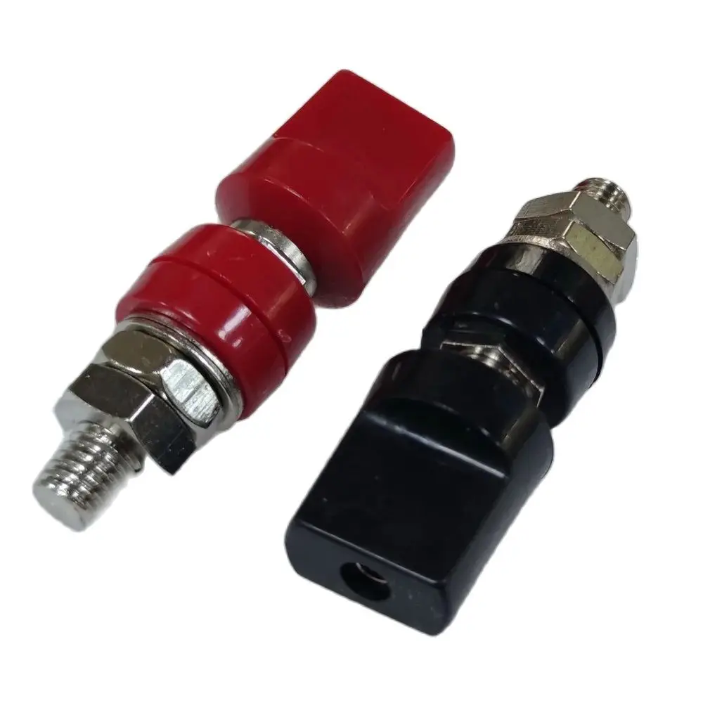 8mm Terminal Binding Post M8 Thread Power Terminal 80A Current Copper with 4mm Banana Plug for Power supply load instrument 4Pcs
