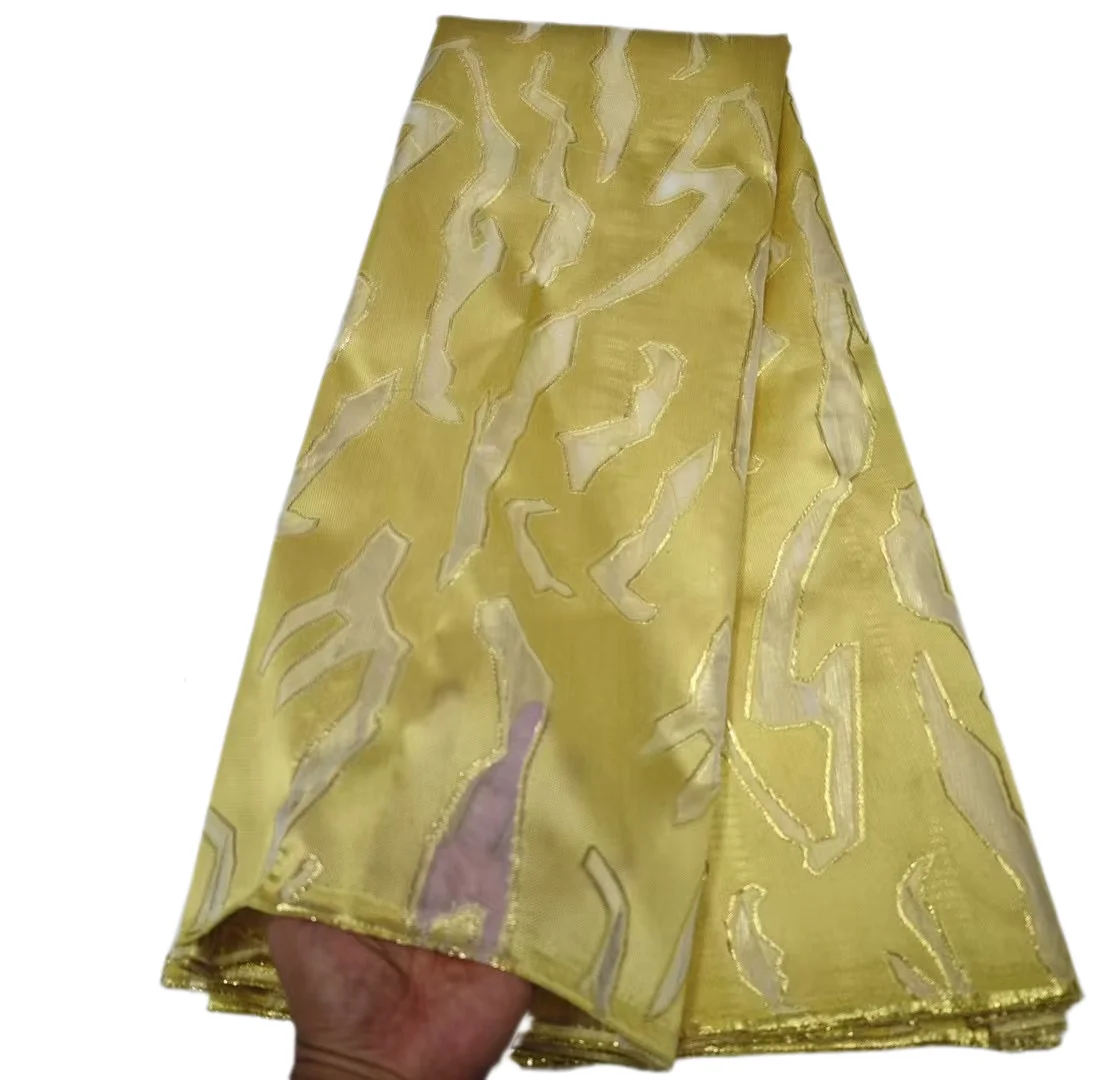 جديد النيجيري الجاكار أقمشة الدانتيل 2024 الأفريقي الديباج أقمشة الدانتيل جودة عالية 5 ياردة الأورجانزا فستان فاخر للنساء حفلة HDF #6