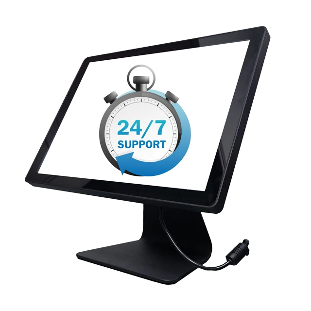 15.6 Inch Desktop Wall Mounted Android LCD Touch Screen Monitor AIO Kiosk with Stand