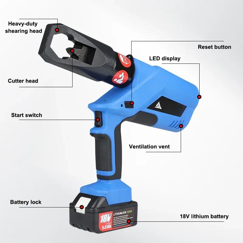 EZ-2432バッテリー式油圧ナットカッター、油圧ナットスプリッター、錆びたナット除去用切削工具、充電式ナットブレーカー