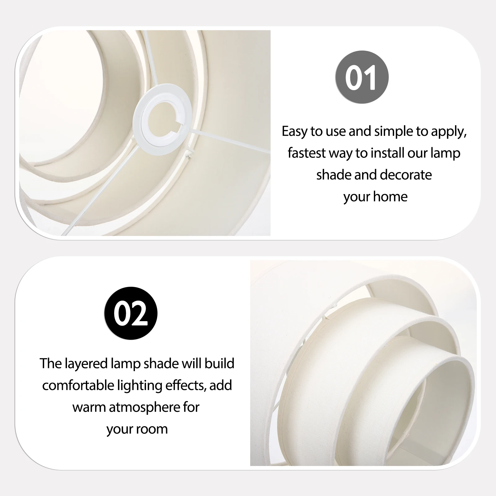 

3 Tier Decorativee27 E14 Replacement Drum Lamp Shade For Floor Light Modern Chandelier Cover Soft Light Home Hotel Bar Library