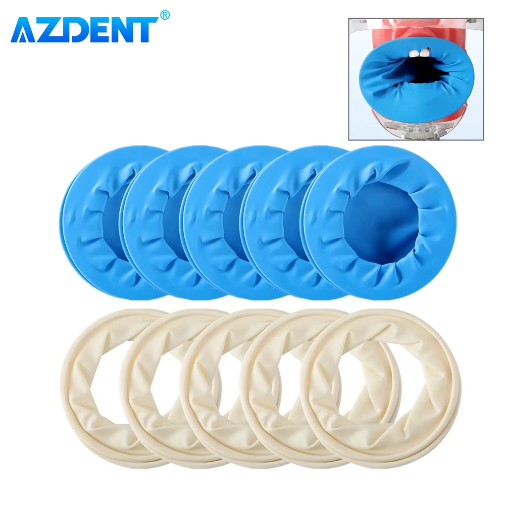 10PCS AZDENT Dental Disposable Rubber Sterile Mouth Opener Oral Cheek Expander Retractor O Type Rubber Retractor Dentistry Tool