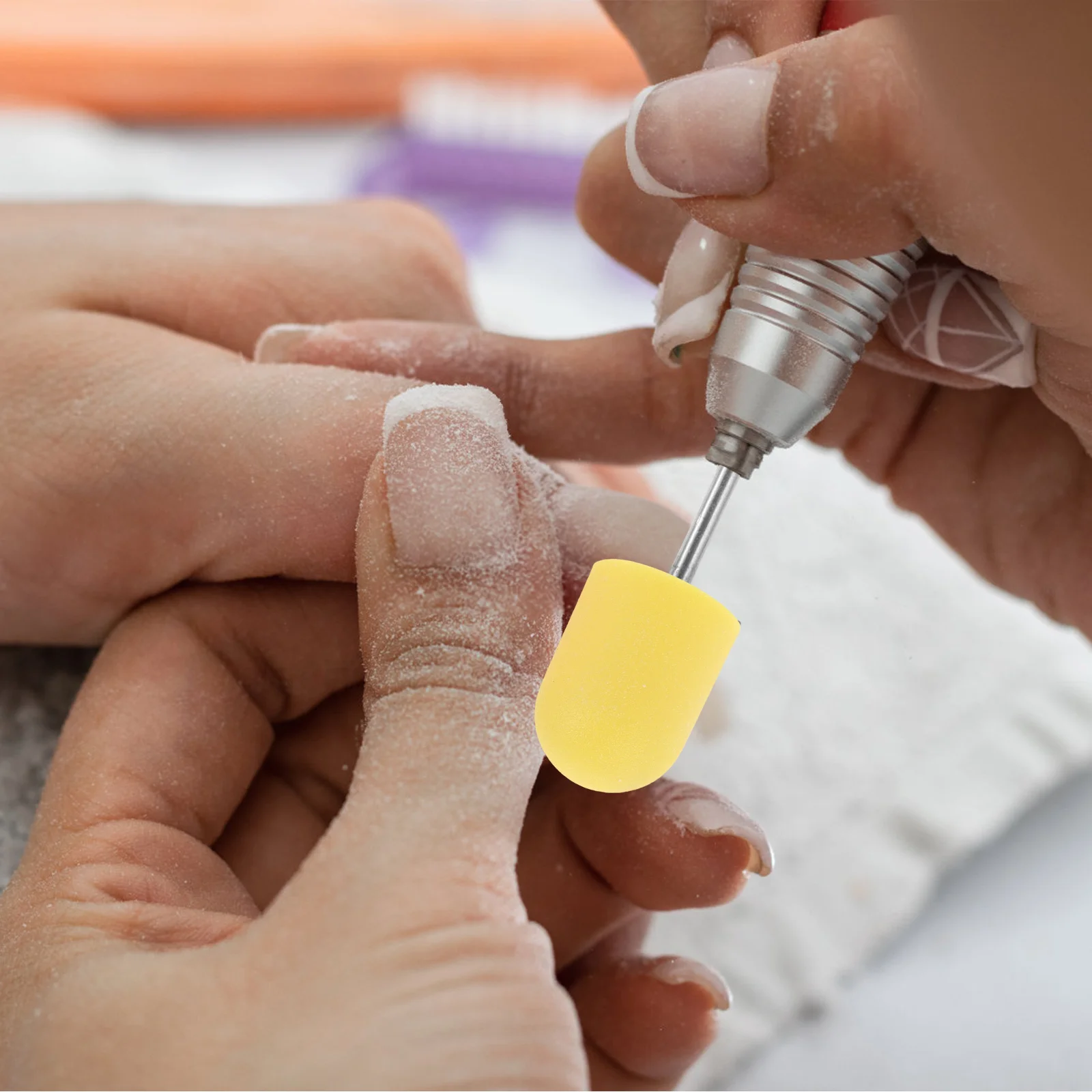 1 Juego de bandas de lijado para taladro eléctrico de uñas, bandas para dar forma a las uñas de grano fino, herramienta para pulir manicura, cuidado de pedicura, broca para lijar