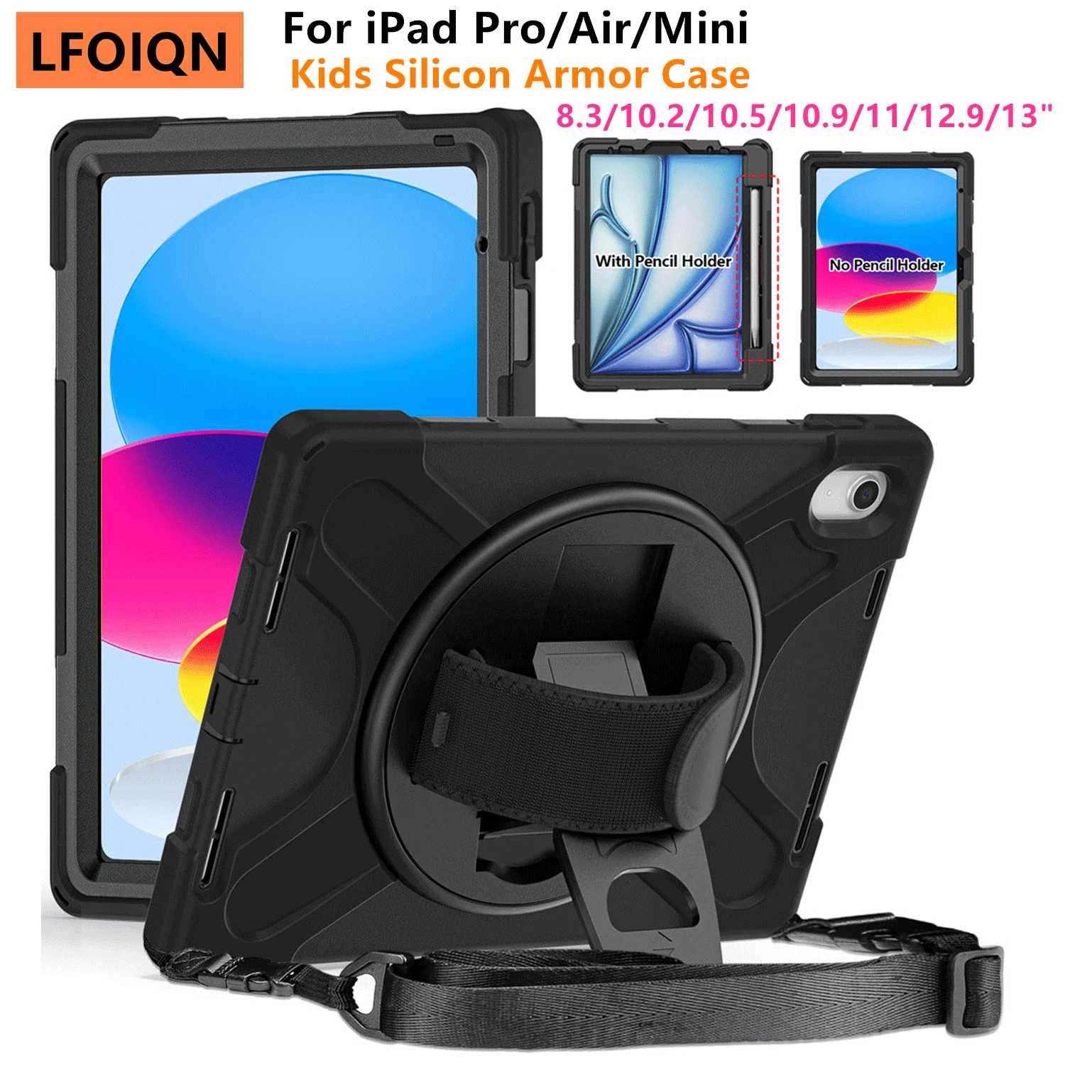 LFOIQN Kids Case for iPad A19 12th 2026 A16 11th 10th 10.9 i