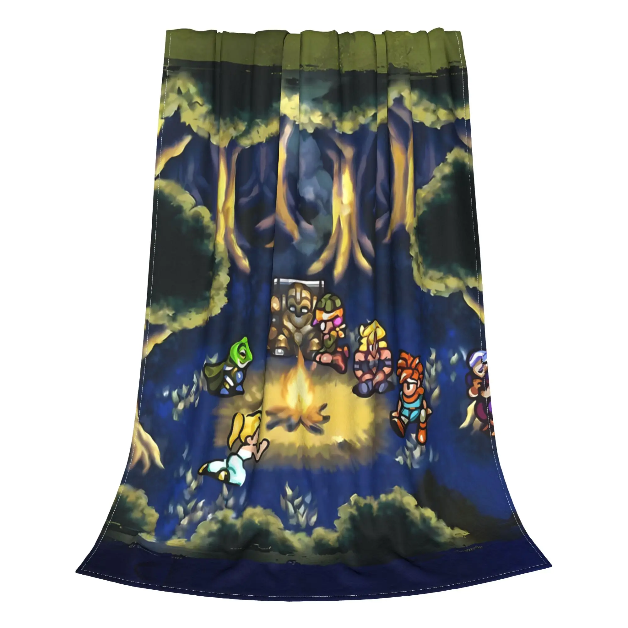 1PC Camping Scene Chrono Trigger Home Room Decorations Winter Blankets For Adults Bedding Home Interior Sofa Knee
