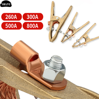 1PCS 260/300/500A Brass Material A Shape Ground Welding Earth Clamp For Welding Machine Welding Earth Clamp Brass Welding Clamp