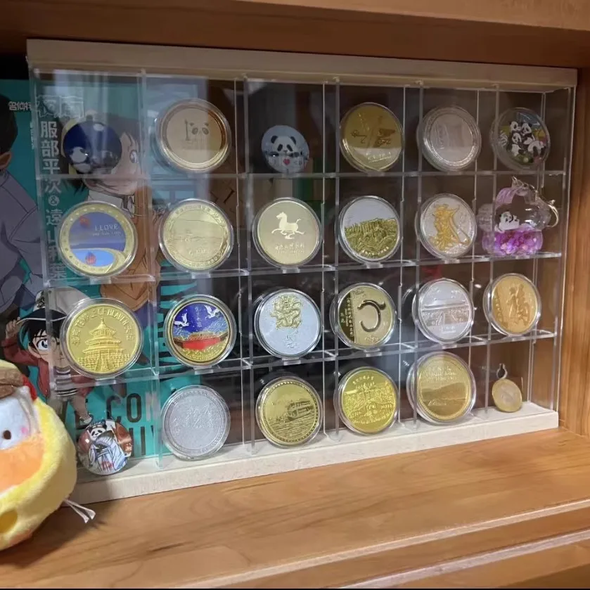 

Acrylic Coin Display Stand Gold Bar Dustproof Storage Ra Bae Frame Modern Simple Sle Collectible Pendants Organizer