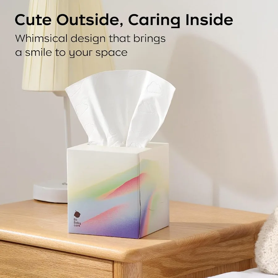 Lozione Tessuti per il viso Scatole da 8 cubi Materiali ipoallergenici a base di piante Pulisci e delicati Elementi essenziali per bambini 60 fazzoletti per scatola 5 strati per