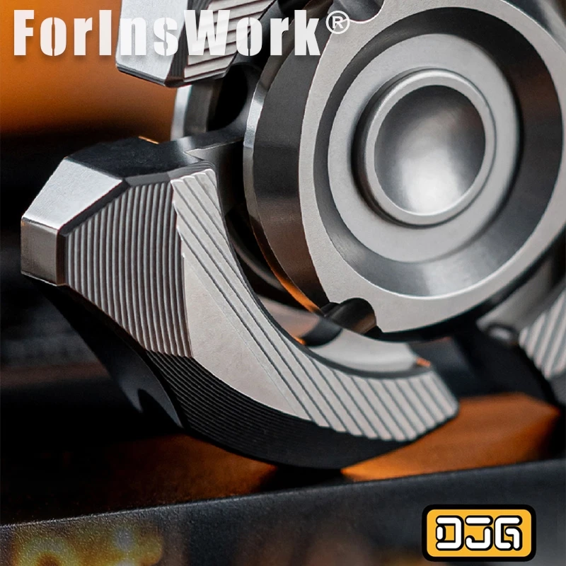 DJG Spinning Fingertip High-Speed Three-Leaf Gyroscope Anti-Stress Fidget Toy For Adults Kids Handheld EDC Gadget