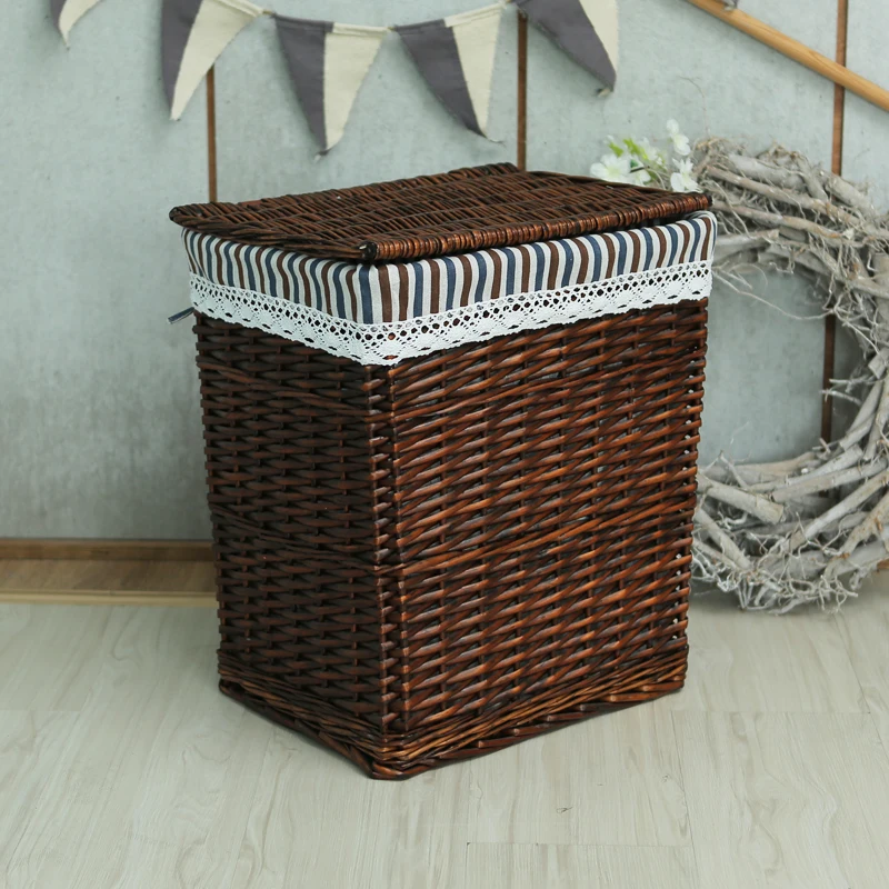

Wier Laundry Basket Dir Clothes Storage Basket Covered Dir Laundry Basket Toy Organizer Wier Weaving Baskets