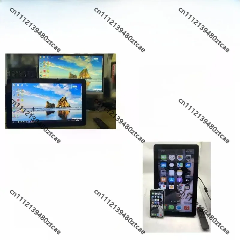 14‑24 Inch Vertical Teleprompter LCD Monitor for Live Streaming,Wired & Wireless Screen Casting