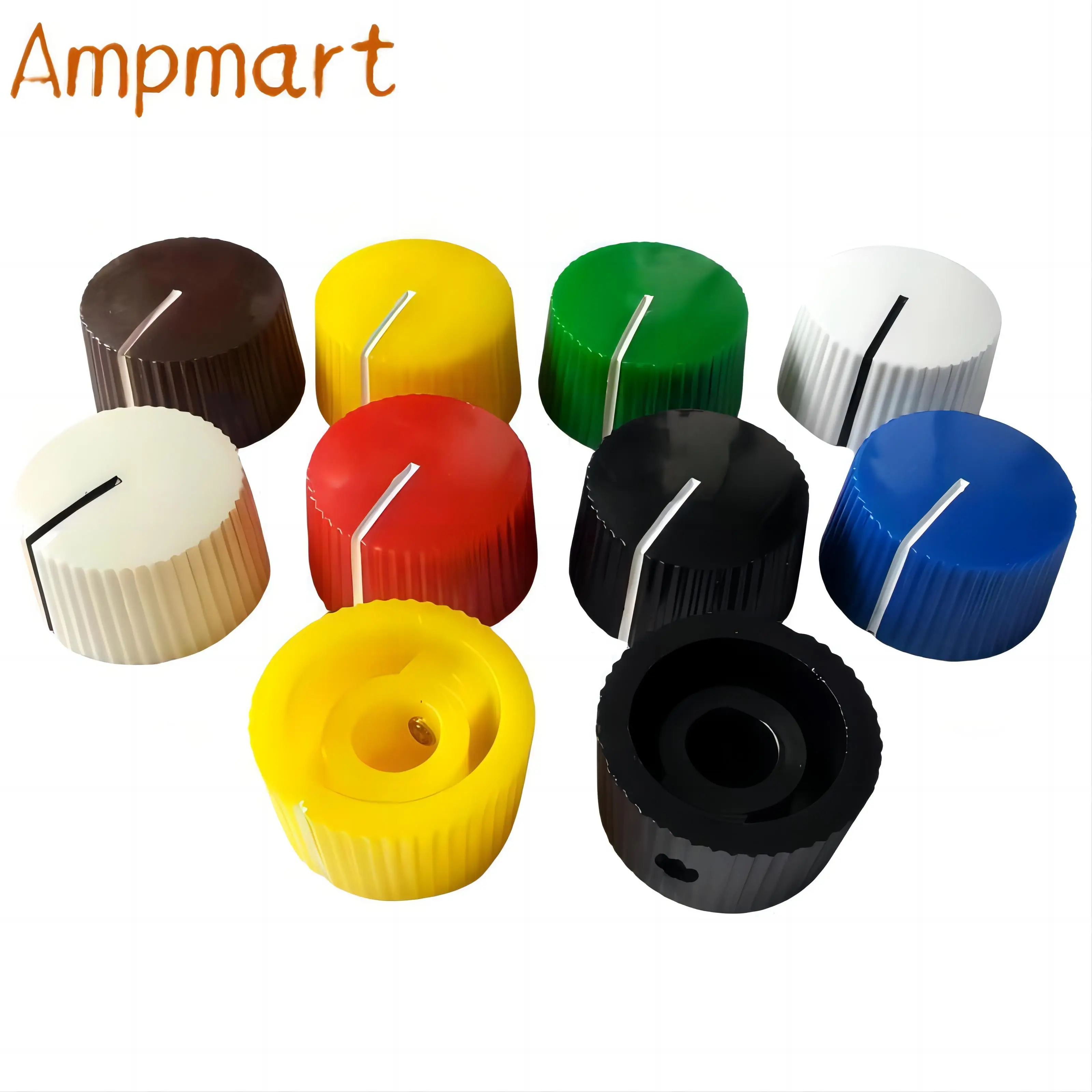 Okrągłe plastikowe pokrętło 20X12MM, pokrętło efektora gitarowego, pokrętło przełącznika potencjometru, pokrętło regulacji głośności HIFI, otwór wewnętrzny: 6,4 MM