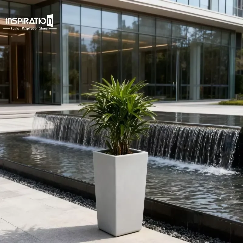 Flower Box Indoor Outside Large Glass Fiber Reinforced Plastic Eco-friendly Flower Pot Country Plant Pot