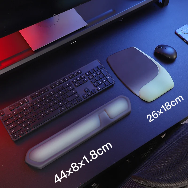 Wrist Mouse Pad Ergonomic Memory Foam Keyboard Hand Rest Office Wrist Rest Palm Rest Mouse Pad Square for Computer accessories