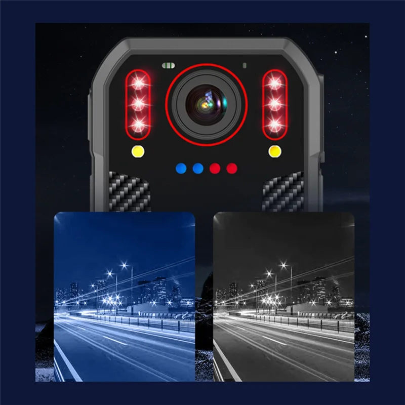 Регистратор правоохранительных органов 4K HD IP68, защита от падения 140 °   Широкоугольный прибор для наружной записи