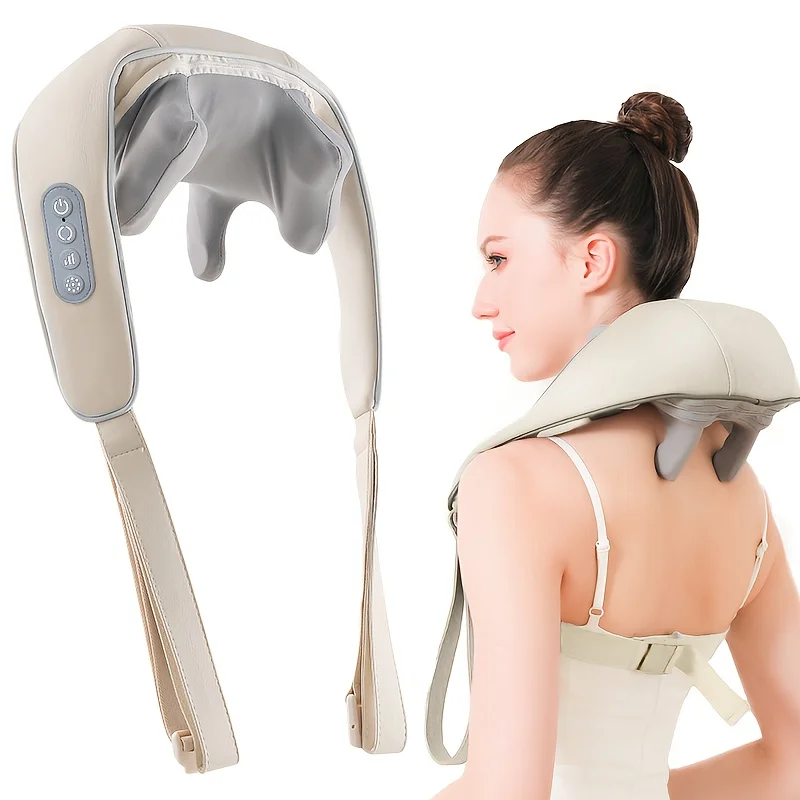 

Portable full body massager, suitable for neck and shoulders, with heating function-wireless, USB rechargeable, deep tissue,