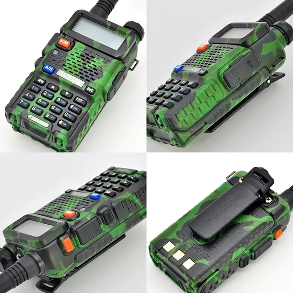 Baofeng UV5R Portable Walkie Talkie, Camouflage, Dual Frequency, Two-Way Radio, High Power,5W, 2024 send earphones