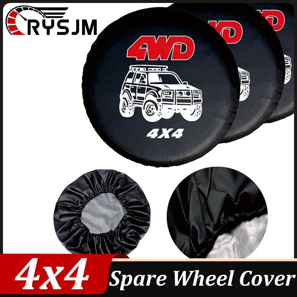 

* Car Tire Cover Waterproof Dustproof 14" 15" 16" 17" 4WD 4x4 PVC Spare Wheel Cover Case Tires For Car Wheel Spare tire Cover