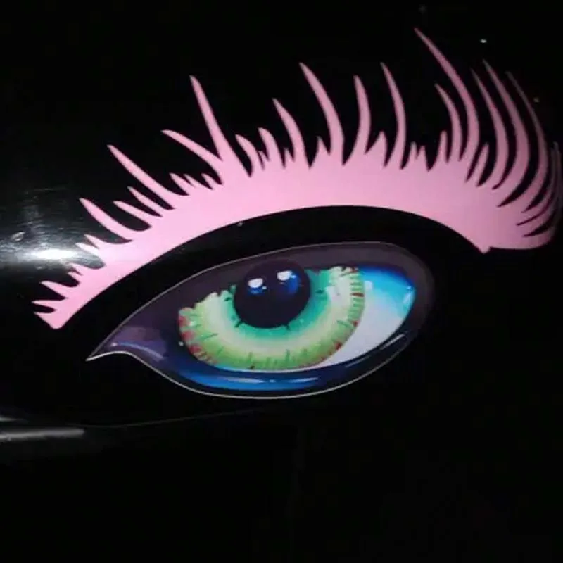 2 pieces / 1 set. Realistic car headlights car stickers, suitable for car and truck lamp, bumper decoration, DIY large fashionab