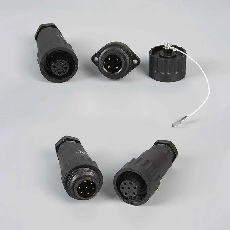 G1 G2 400V Waterproof WA22 Curved Socket 4Pin IP67 TE ZE TL TK Aviation Plug Screw Wiring 7 16A Connector Pin Solder Gold-plated