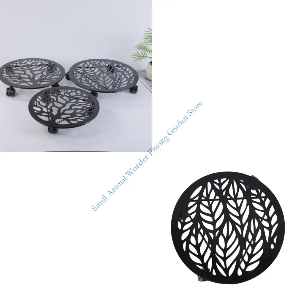 Flower Pot Tray Plant Stand Pallet Heavy Duty Flower Pot Planter Mover For Balcony Garden Heavy Duty Plant Bracket