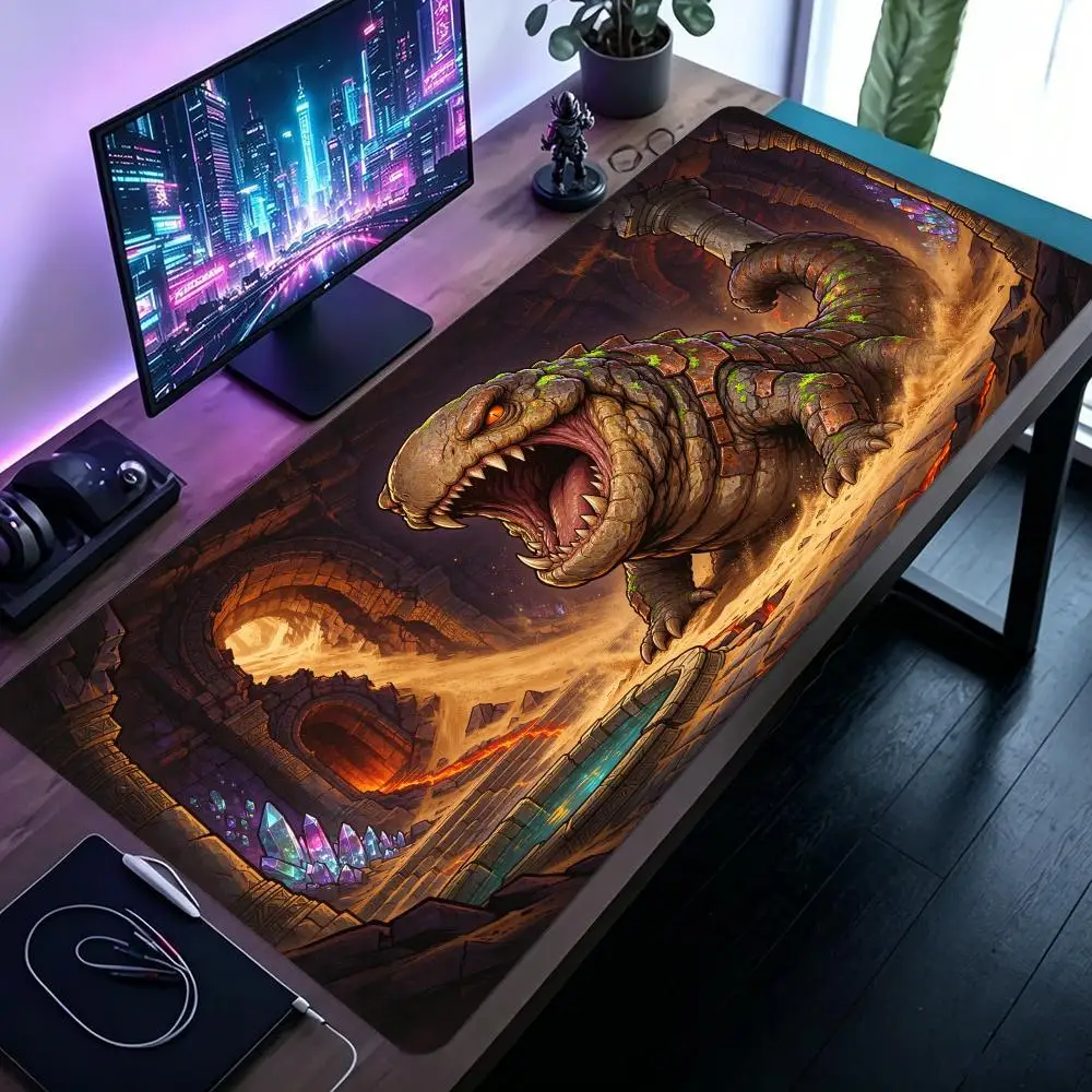 Dark Giant Eye Altar Play Mat Smooth Cloth Stitched Edges Thick Rubber For Esports Gaming Decor
