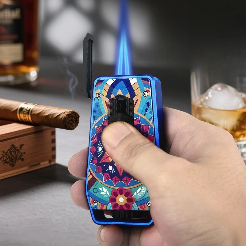 Luxury HONEST New Metal Material Windproof Lighter Inflatable Cigarette Lighter Moxibustion Cigarette Lighter Cigarette Tool