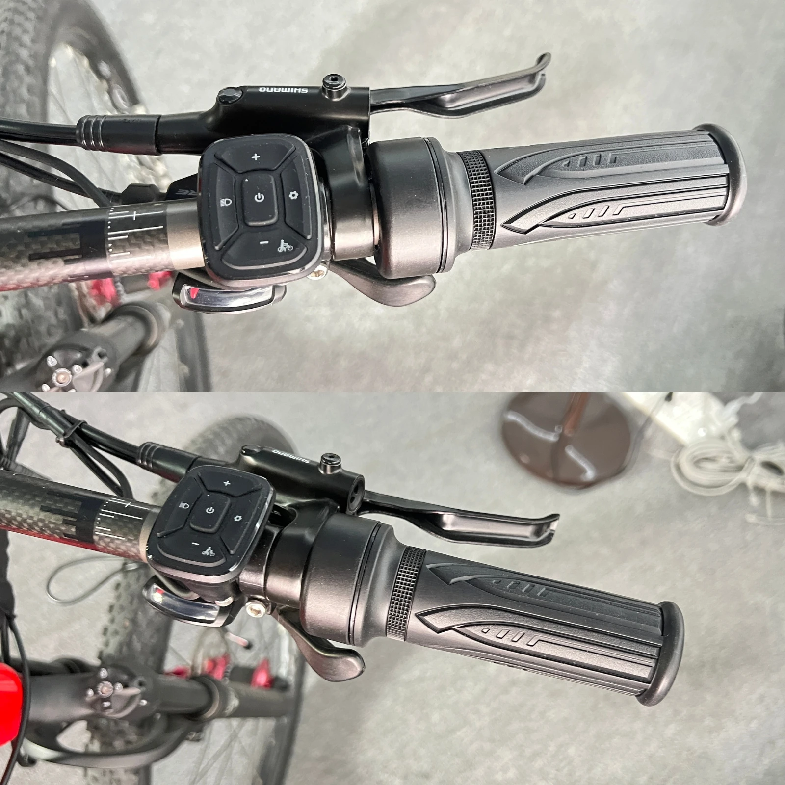 WUXING 20X Full Twist Throttle Rechter Griff für E-Bike/E-Scooter/Motorrad 24V-72V mit SM-Anschluss – Detail 4