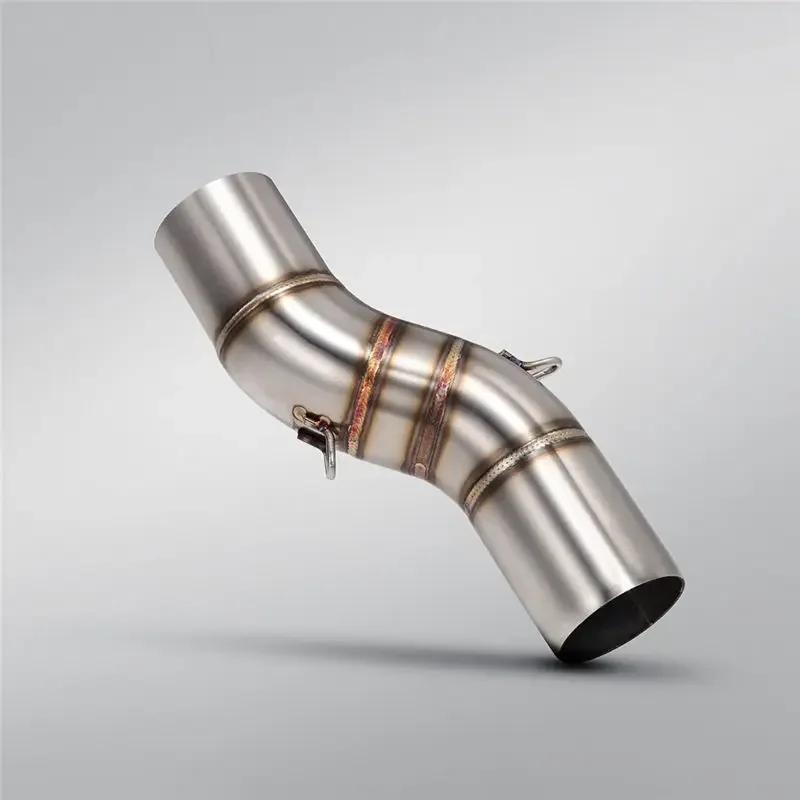 AEF2-Motorcycle Exhaust Modify Middle Link Pipe 51Mm Interface Connect Muffler For Benelli TRK 502X TRK502X